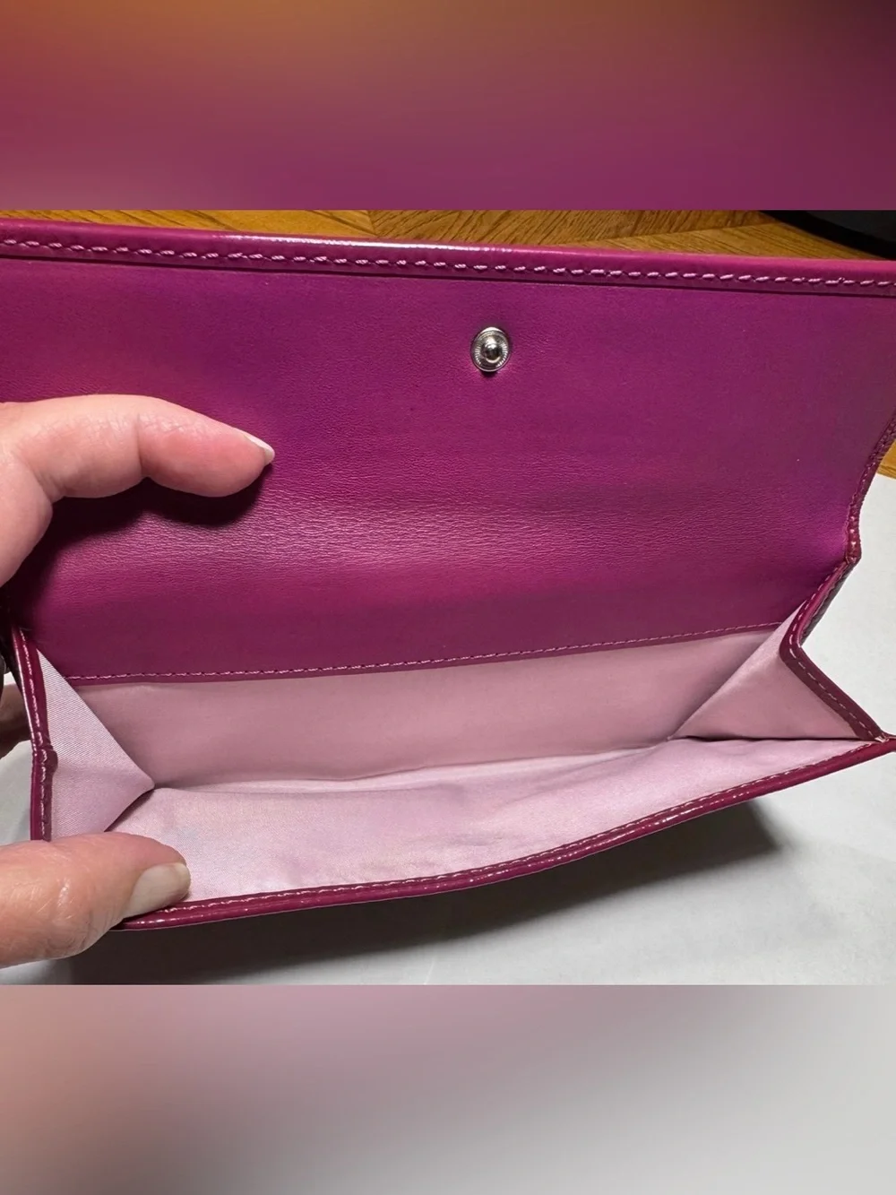 Coach Hampton Signature Slim Envelope Turnlock Wallet